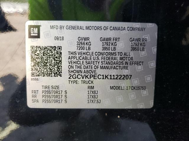 Photo 10 from auction – 2019 CHEVROLET SILVERADO with VIN 2GCVKPEC1K1122207
