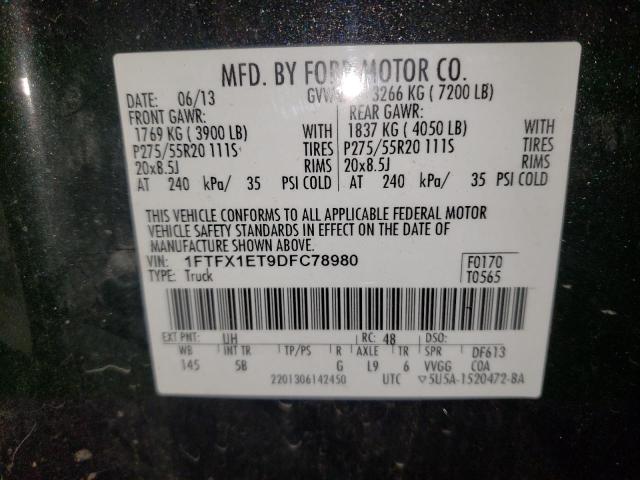 Photo 10 from auction – 2013 FORD F150 SUPER with VIN 1FTFX1ET9DFC78980