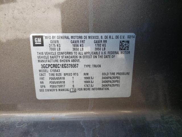 Photo 10 from auction – 2014 CHEVROLET SILVERADO with VIN 3GCPCREC1EG378067