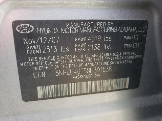 Photo 10 from auction – 2008 HYUNDAI SONATA SE with VIN 5NPEU46F58H391836