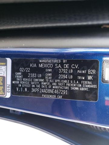 Photo 10 from auction – 2022 KIA FORTE FE with VIN 3KPF24AD8NE467291