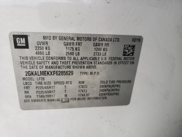 Photo 10 from auction – 2015 GMC TERRAIN SL with VIN 2GKALMEKXF6285629