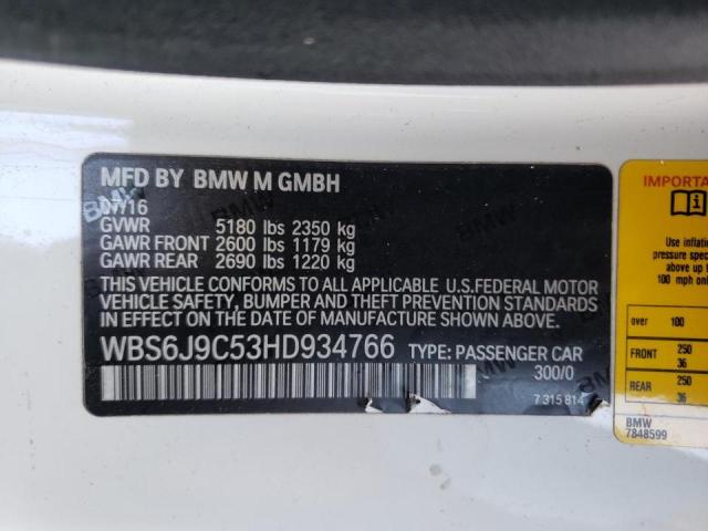 Photo 10 from auction – 2017 BMW M6 with VIN WBS6J9C53HD934766