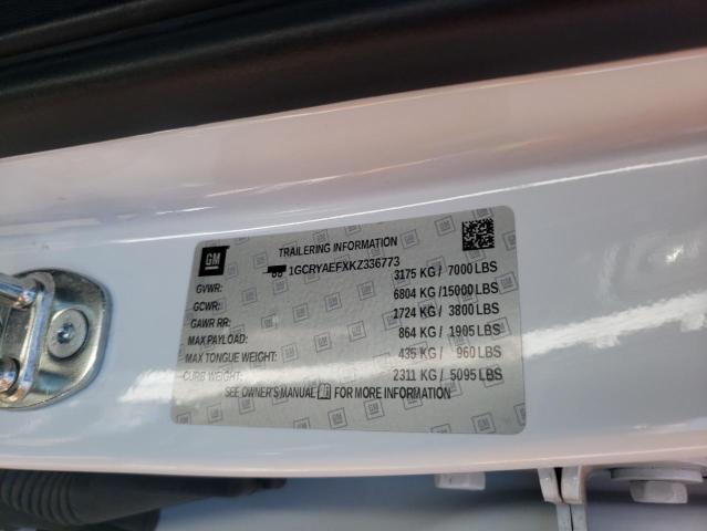Photo 10 from auction – 2019 CHEVROLET SILVERADO with VIN 1GCRYAEFXKZ336773