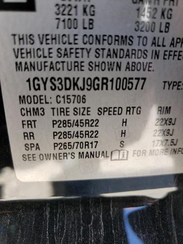 Photo 10 from auction – 2016 CADILLAC ESCALADE P with VIN 1GYS3DKJ9GR100577