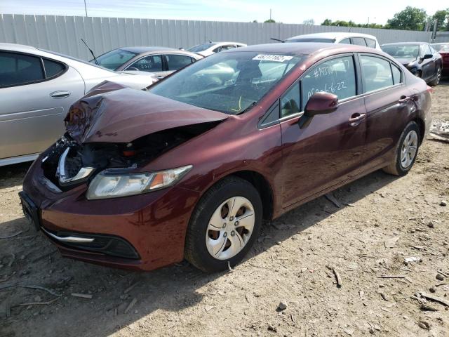 Photo 2 from auction – 2013 HONDA CIVIC LX with VIN 19XFB2F53DE083679