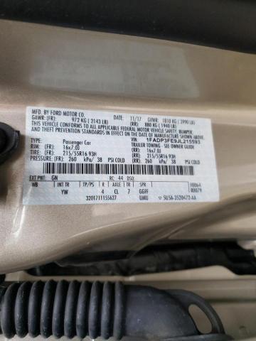 Photo 10 from auction – 2018 FORD FOCUS SE with VIN 1FADP3FE9JL215593