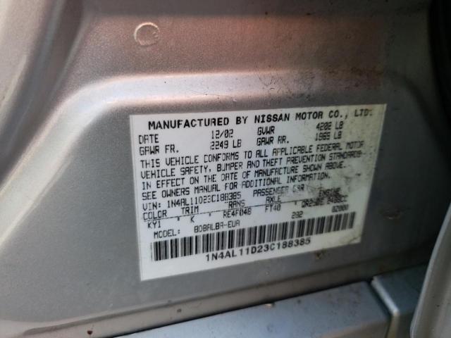 Photo 10 from auction – 2003 NISSAN ALTIMA BAS with VIN 1N4AL11D23C188385