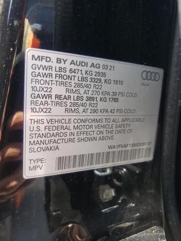 Photo 10 from auction – 2021 AUDI Q8 PRESTIG with VIN WA1FVAF13MD035187
