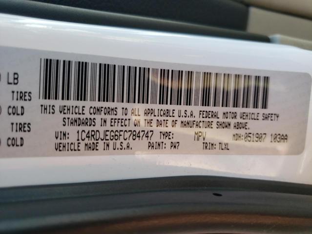 Photo 10 from auction – 2015 DODGE DURANGO CI with VIN 1C4RDJEG6FC784747