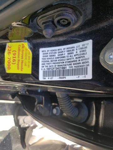 Photo 10 from auction – 2017 HONDA CIVIC EX with VIN 19XFC2F73HE218681