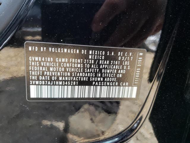 Photo 10 from auction – 2017 VOLKSWAGEN JETTA SE with VIN 3VWDB7AJ1HM345281