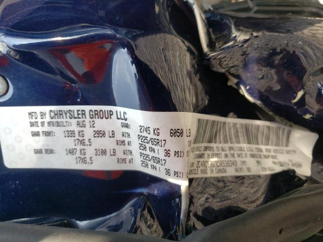 Photo 10 from auction – 2013 CHRYSLER TOWN & COU with VIN 2C4RC1BG3DR539349