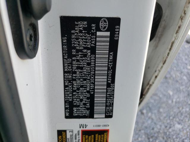 Zdjęcie 10 z aukcji – 2011 TOYOTA CAMRY BASE z VIN 4T1BF3EK7BU598890