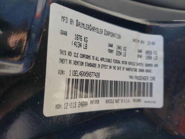 Photo 10 from auction – 2005 DODGE STRATUS SX with VIN 1B3EL46XX5N577428