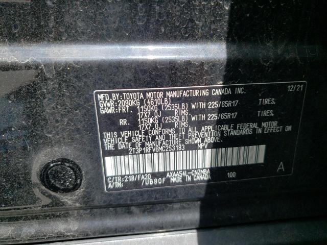 Photo 10 from auction – 2021 TOYOTA RAV4 XLE with VIN 2T3P1RFV6MC253183