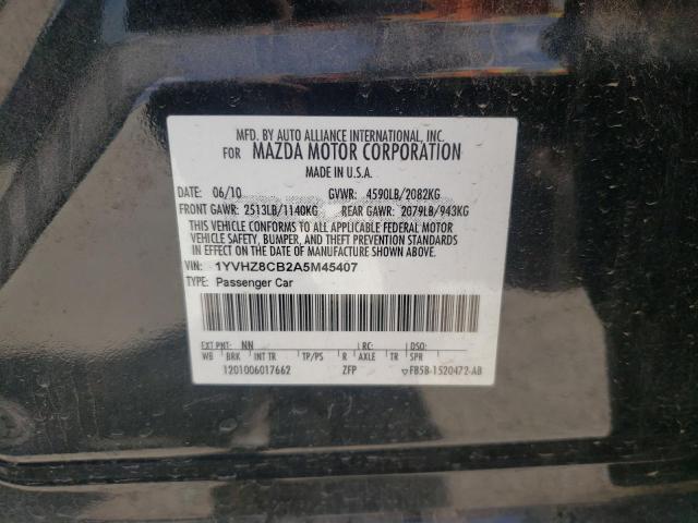 Photo 10 from auction – 2010 MAZDA 6 S with VIN 1YVHZ8CB2A5M45407