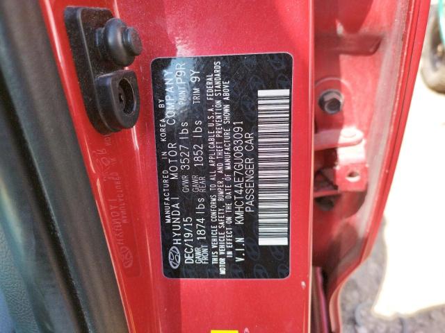 Photo 10 from auction – 2016 HYUNDAI ACCENT SE with VIN KMHCT4AE7GU083091