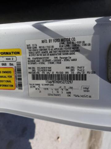 Photo 10 from auction – 2017 FORD MUSTANG with VIN 1FA6P8TH0H5272297