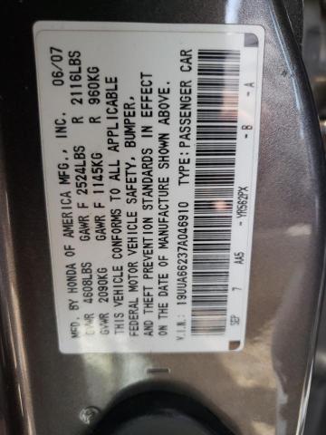 Photo 10 from auction – 2007 ACURA TL with VIN 19UUA66237A046910