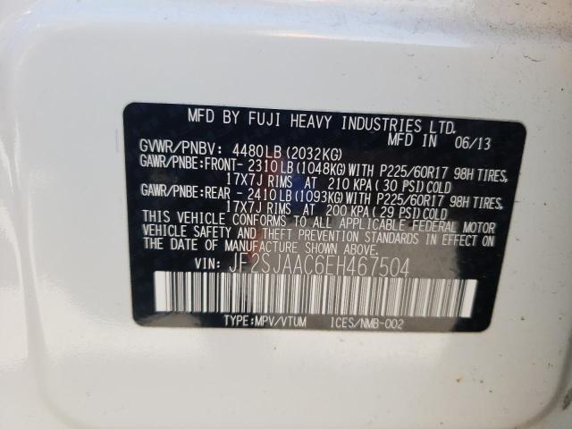 Photo 10 from auction – 2014 SUBARU FORESTER 2 with VIN JF2SJAAC6EH467504