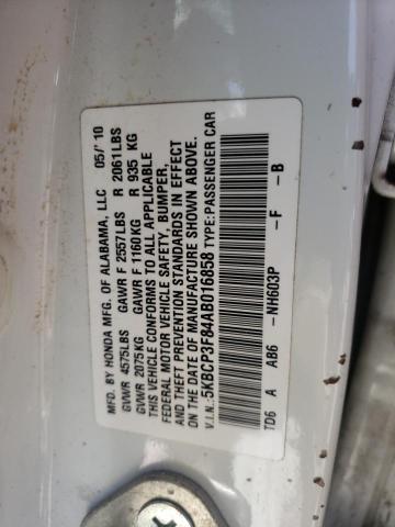 Photo 10 from auction – 2010 HONDA ACCORD EXL with VIN 5KBCP3F84AB016858