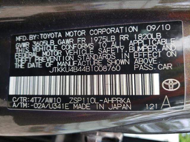 Photo 10 from auction – 2011 TOYOTA SCION XD with VIN JTKKU4B44B1008760