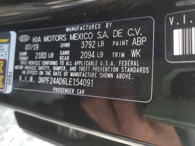 Photo 10 from auction – 2020 KIA FORTE FE with VIN 3KPF24AD6LE154091