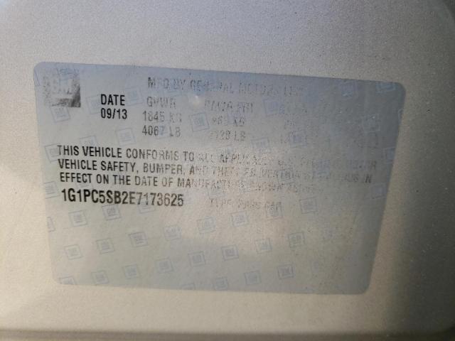 Photo 10 from auction – 2014 CHEVROLET CRUZE LT with VIN 1G1PC5SB2E7173625