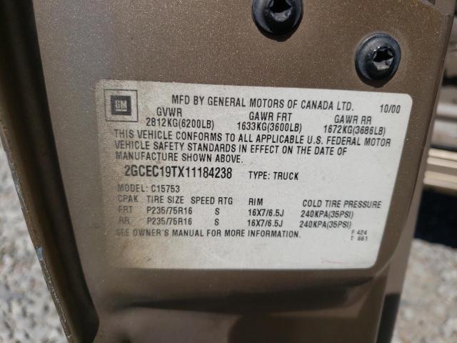 Photo 10 from auction – 2001 CHEVROLET SILVERADO with VIN 2GCEC19TX11184238
