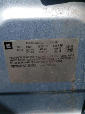 Photo 10 from auction – 2012 CHEVROLET CRUZE LS with VIN 1G1PC5SH5C7284123