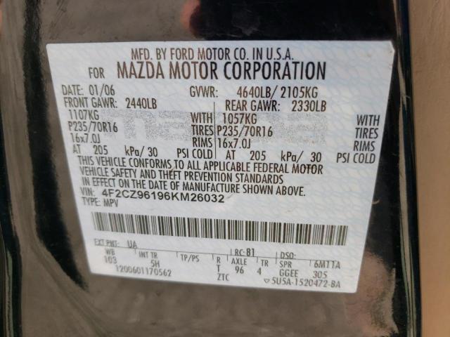 Photo 10 from auction – 2006 MAZDA TRIBUTE S with VIN 4F2CZ96196KM26032