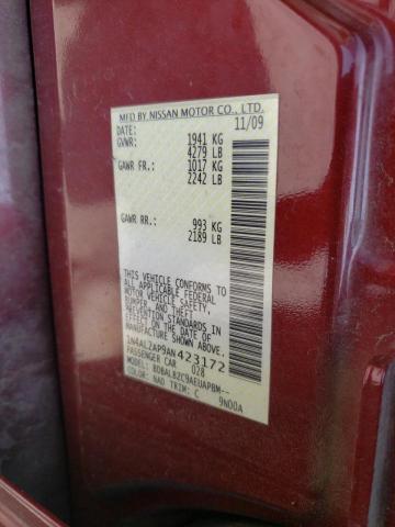 Photo 10 from auction – 2010 NISSAN ALTIMA BAS with VIN 1N4AL2AP9AN423172