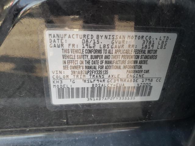 Photo 10 from auction – 2015 NISSAN SENTRA S with VIN 3N1AB7AP2FY335135
