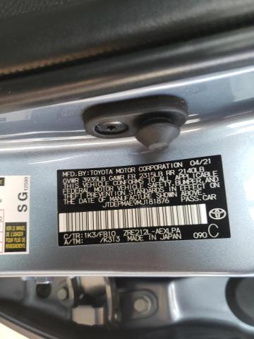 Photo 10 from auction – 2021 TOYOTA COROLLA LE with VIN JTDEPMAE9MJ181876