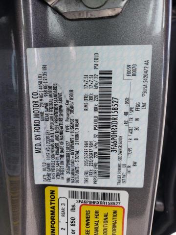 Photo 10 from auction – 2013 FORD FUSION SE with VIN 3FA6P0HRXDR158527