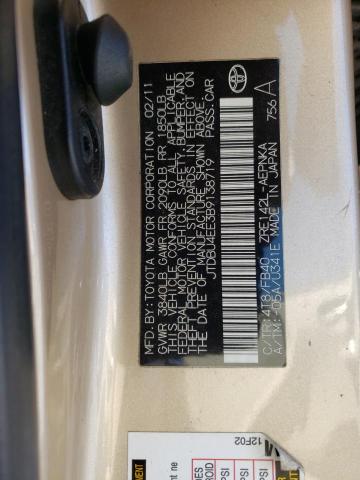 Photo 10 from auction – 2011 TOYOTA COROLLA BA with VIN JTDBU4EE3B9138719