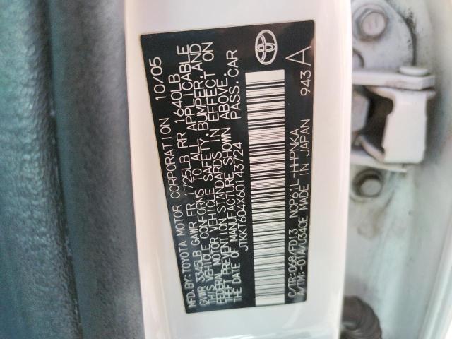 Photo 10 from auction – 2006 TOYOTA SCION XA with VIN JTKKT604X60143724