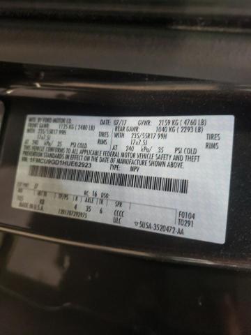 Photo 10 from auction – 2017 FORD ESCAPE SE with VIN 1FMCU9GD1HUE62923