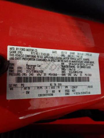 Photo 10 from auction – 2013 FORD FOCUS SE with VIN 1FADP3F27DL271736