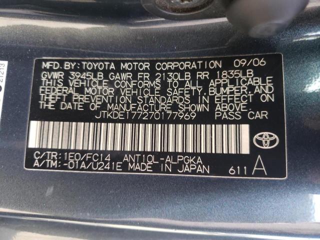Photo 10 from auction – 2007 TOYOTA SCION TC with VIN JTKDE177270177969