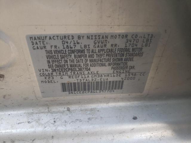 Photo 10 from auction – 2016 NISSAN VERSA NOTE with VIN 3N1CE2CP8GL397704