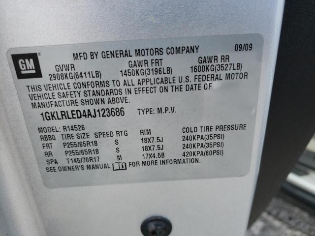 Photo 10 from auction – 2010 GMC ACADIA SLE with VIN 1GKLRLED4AJ123686