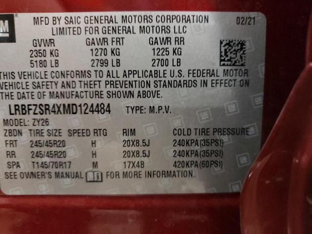 Photo 10 from auction – 2021 BUICK ENVISION A with VIN LRBFZSR4XMD124484