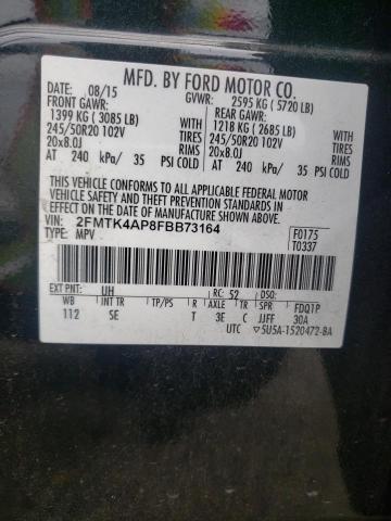 Photo 10 from auction – 2015 FORD EDGE SPORT with VIN 2FMTK4AP8FBB73164