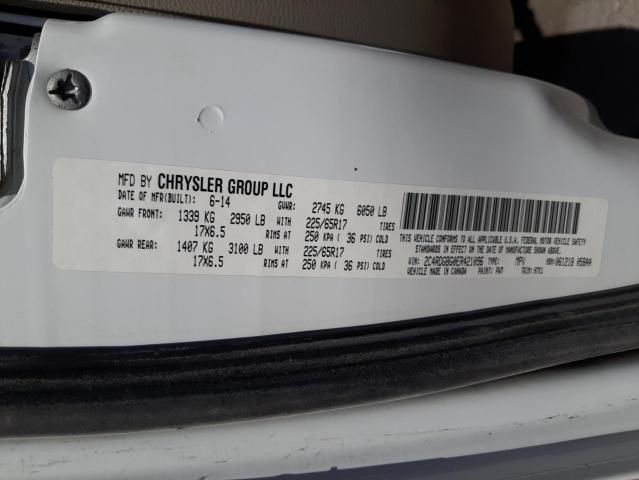 Photo 10 from auction – 2014 DODGE GRAND CARA with VIN 2C4RDGBG0ER421096