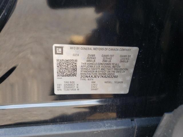 Photo 10 from auction – 2019 CHEVROLET EQUINOX LT with VIN 2GNAXJEV7K6263260