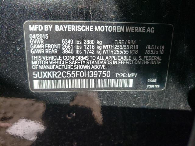 Photo 10 from auction – 2015 BMW X5 SDRIVE3 with VIN 5UXKR2C55F0H39750