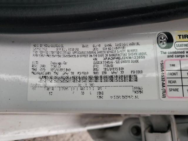 Photo 10 from auction – 2019 FORD FIESTA SE with VIN 3FADP4BJ2KM123850
