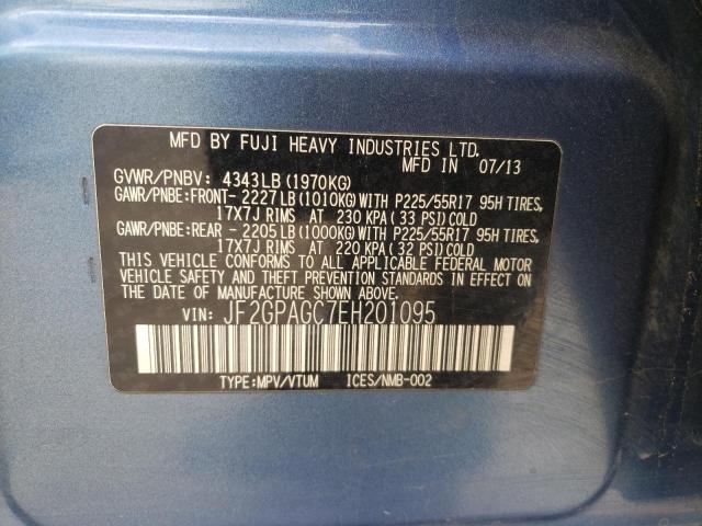 Photo 10 from auction – 2014 SUBARU XV CROSSTR with VIN JF2GPAGC7EH201095